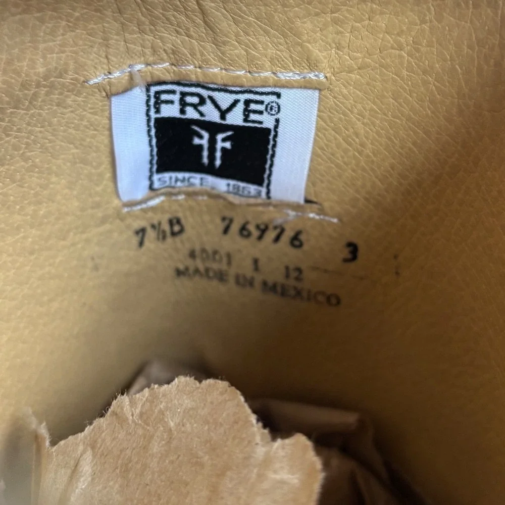 Frye Lindsey Plate Women's Size 7.5‎ Shoes Black Leather Tall Riding Boots 76976